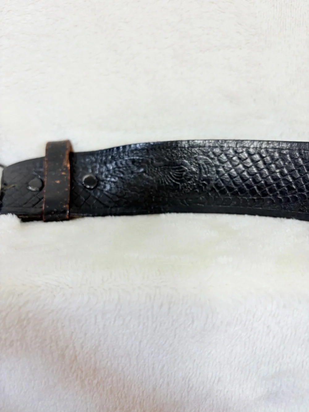 Vintage Country Music Buckle with Levi's Black Full Grain‎ Cowhide Belt - 42/105